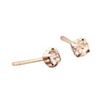 Elegant Korean Style Round Crystal Rhinestone Studs Gold Tone Alloy Simple Fashion Jewelry Earrings view 2