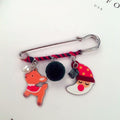 Cute Cartoon Christmas Reindeer Sled Dog Wire Wrapped Brooch Pin Korean Style Holiday Corsage view 2