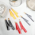 Long Letter Print Ribbon Drop Stud Earrings With Rhinestone Alloy Caps For Women Statement Earrings view 1