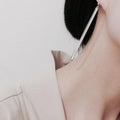 Elegant Korean Style Slim Long Bar Drop Threader Alloy Minimalist Linear Dangle Womens Earrings view 2