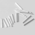Elegant Minimalist Alloy Silver Tone Straight Bar Ear Studs For Ear Hole Care Cartilage Piercing Accessories Earrings view 4