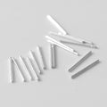 Elegant Minimalist Alloy Silver Tone Straight Bar Ear Studs For Ear Hole Care Cartilage Piercing Accessories Earrings view 1