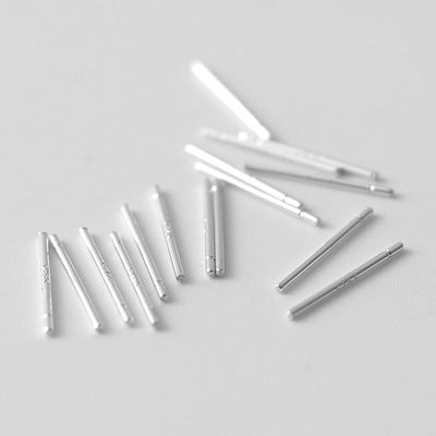 Elegant Minimalist Alloy Silver Tone Straight Bar Ear Studs For Ear Hole Care Cartilage Piercing Accessories Earrings