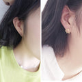 Korean Minimalist Hollow Six Point Star Alloy Stud Earrings For Women Students Fashion Earrings view 2