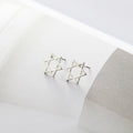 Korean Minimalist Hollow Six Point Star Alloy Stud Earrings For Women Students Fashion Earrings view 4