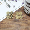 Openwork Double Happiness Character Charm Pendant For Jewelry Making view 5