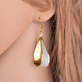 Elegant Gold Alloy Teardrop Dangle Drop With Sparkling Rhinestone Accent Women's Fashion Earrings view 5
