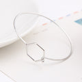 Korean Minimalist Geometric Bracelet For Women Classic Simple Versatile Fashion Bangle view 4