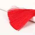 Hanfu Vintage Chinese Style Red Chinese Knot Tassel Earrings Bridal Wedding Ear Hook Drops view 4