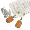 Vintage Geometric Wood Acrylic Drop Earrings Korean Simple Long Alloy Stud Statement Earrings view 5