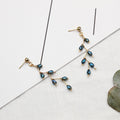 Elegant Multicolor Crystal Branch Tassel Stud Earrings Alloy Vine Drop Dangle Fashion Earrings view 4