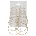 Elegant Minimalist Alloy Multi Size Round Hoop 6 Pair Set For Women Fashion Jewelry Earrings view 5