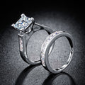 Couple Matching Rings For Men And Women Silver Plated 18K Gold Zircon Jewelry view 4