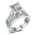 Couple Matching Rings For Men And Women Silver Plated 18K Gold Zircon Jewelry view 1