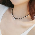 Fashion OL Faux Pearl And Artificial Crystal Geometric Round Choker Necklace For Women view 4