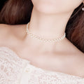 Fashion OL Faux Pearl And Artificial Crystal Geometric Round Choker Necklace For Women view 2