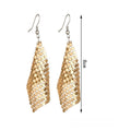 Bohemian Oversized Turquoise Sequin Mesh Dangle Hook Alloy Statement Earrings view 2