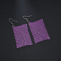 Bohemian Oversized Turquoise Sequin Mesh Dangle Hook Alloy Statement Earrings view 3