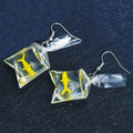 Cute Goldfish In Transparent Water Bag Resin Alloy Hook Dangle Earrings view 5