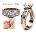 Women's Alloy 14K Rose Gold Plated Two Tone Ring, European Fashion Jewelry view 1