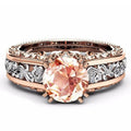 Women's Alloy 14K Rose Gold Plated Two Tone Ring, European Fashion Jewelry view 5