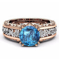 Women's Alloy 14K Rose Gold Plated Two Tone Ring, European Fashion Jewelry view 9