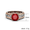 Women's Alloy 14K Rose Gold Plated Two Tone Ring, European Fashion Jewelry view 4