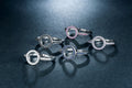 European Style Copper Silver Plated Zircon Engagement Couple Ring For Men And Women view 2