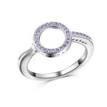 European Style Copper Silver Plated Zircon Engagement Couple Ring For Men And Women view 7