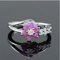 European Style Flower Ring For Women With Synthetic Opal Stone, Fashion Jewelry Accessory view 2