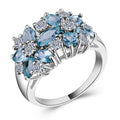 European American Women's Ring With Cubic Zirconia And Synthetic Gemstone Gift Jewelry view 4