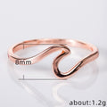 Simple Wave Ring In Silver Plated Alloy, Minimalist Cross Border Fashion Jewelry view 5