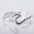 Simple Wave Ring In Silver Plated Alloy, Minimalist Cross Border Fashion Jewelry view 1