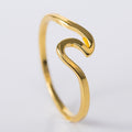 Simple Wave Ring In Silver Plated Alloy, Minimalist Cross Border Fashion Jewelry view 3