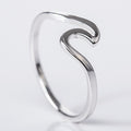 Simple Wave Ring In Silver Plated Alloy, Minimalist Cross Border Fashion Jewelry view 2