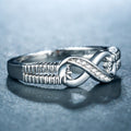 Fashion Women Zircon Wedding Ring Copper Platinum Plated European Style Jewelry view 3