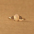 European Opal Ring For Women Platinum Plated Alloy Diamond Jewelry view 2