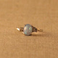European Opal Ring For Women Platinum Plated Alloy Diamond Jewelry view 3
