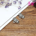 Open Scroll Large-Hole Metal Spacer Beads in Three Finishes view 3
