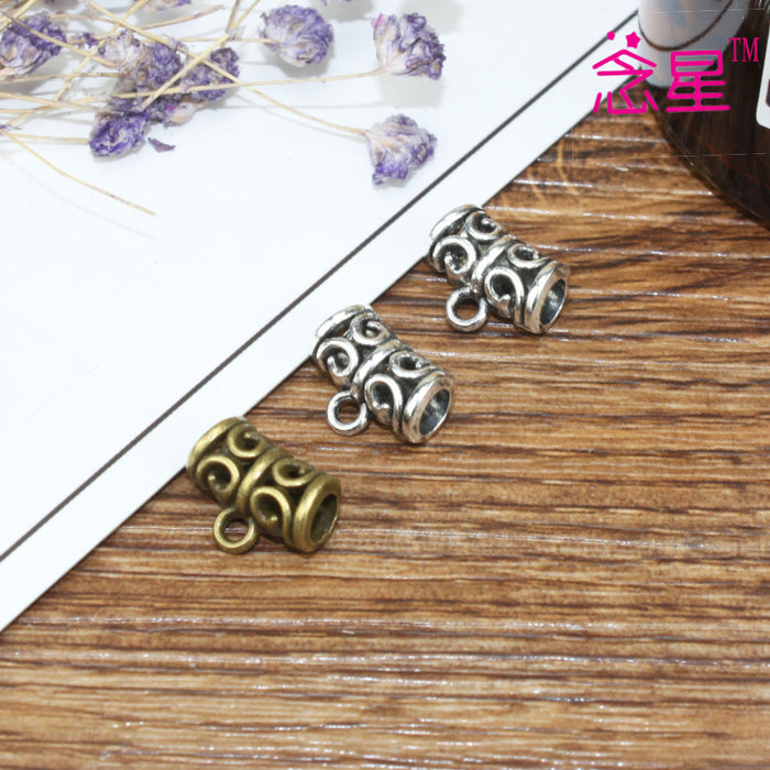 Open Scroll Large-Hole Metal Spacer Beads in Three Finishes