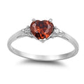 Heart Shape Copper Ring For Women With Zircon Inlay White Silver Plated Fashion Jewelry view 7
