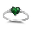Heart Shape Copper Ring For Women With Zircon Inlay White Silver Plated Fashion Jewelry view 8