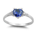 Heart Shape Copper Ring For Women With Zircon Inlay White Silver Plated Fashion Jewelry view 9