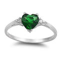 Heart Shape Copper Ring For Women With Zircon Inlay White Silver Plated Fashion Jewelry view 5