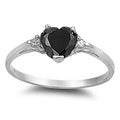 Heart Shape Copper Ring For Women With Zircon Inlay White Silver Plated Fashion Jewelry view 10