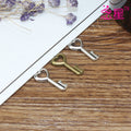 Small Heart Key Metal Charm in 3 Finishes for Jewelry Crafts view 4