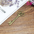 60x25mm Vintage Patterned Alloy Key Charm Pendant