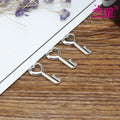 Small Heart Key Metal Charm in 3 Finishes for Jewelry Crafts view 3