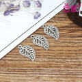 Openwork Leaf Antique Tone Alloy Jewelry Making Component in 3 Finishes view 3