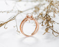 Creative Cross Line Women Ring With Cubic Zirconia, Copper Rose Gold Plated Fashion Jewelry view 3